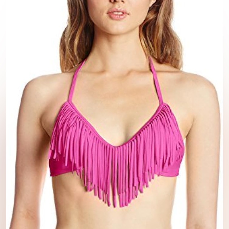 Nwot L*Space Audrey Fringe Bikini Top Orchid